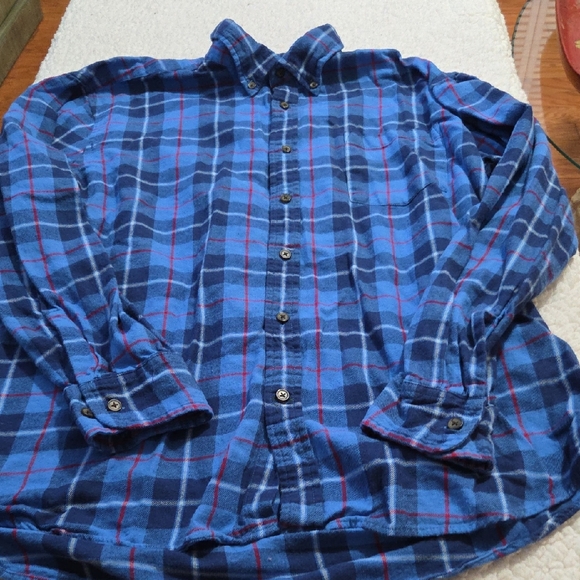 ST JOHNS BAY FLANNEL BUTTIN DOWN SHIRT - Picture 1 of 5